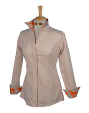 BELLE FLEUR SHIRT IN STONE / SIZE 4 / 28" / LONG SLEEVE