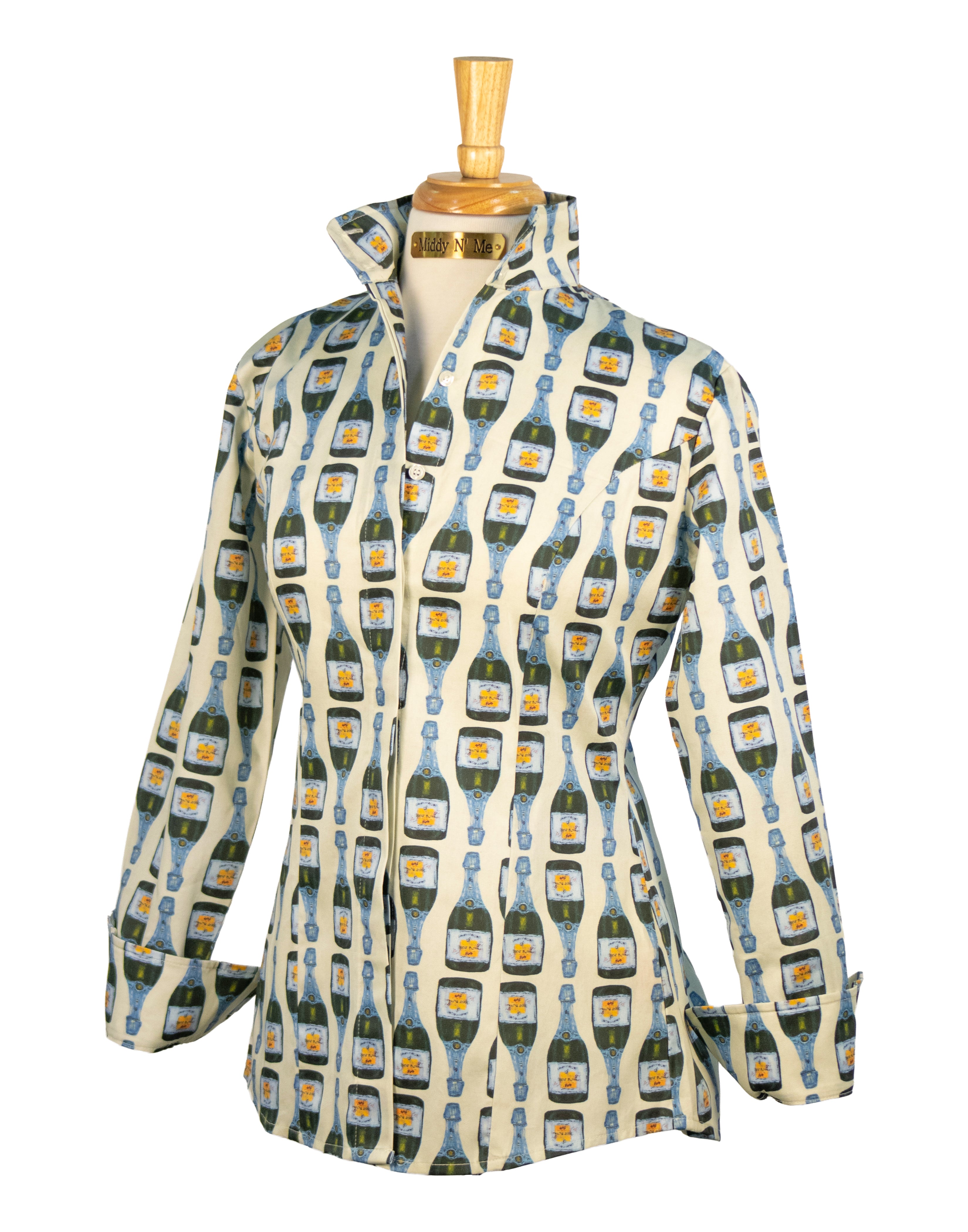 CHAMPAGNYA SHIRT IN BLUE / SIZE 4 / 28" / LONG SLEEVE