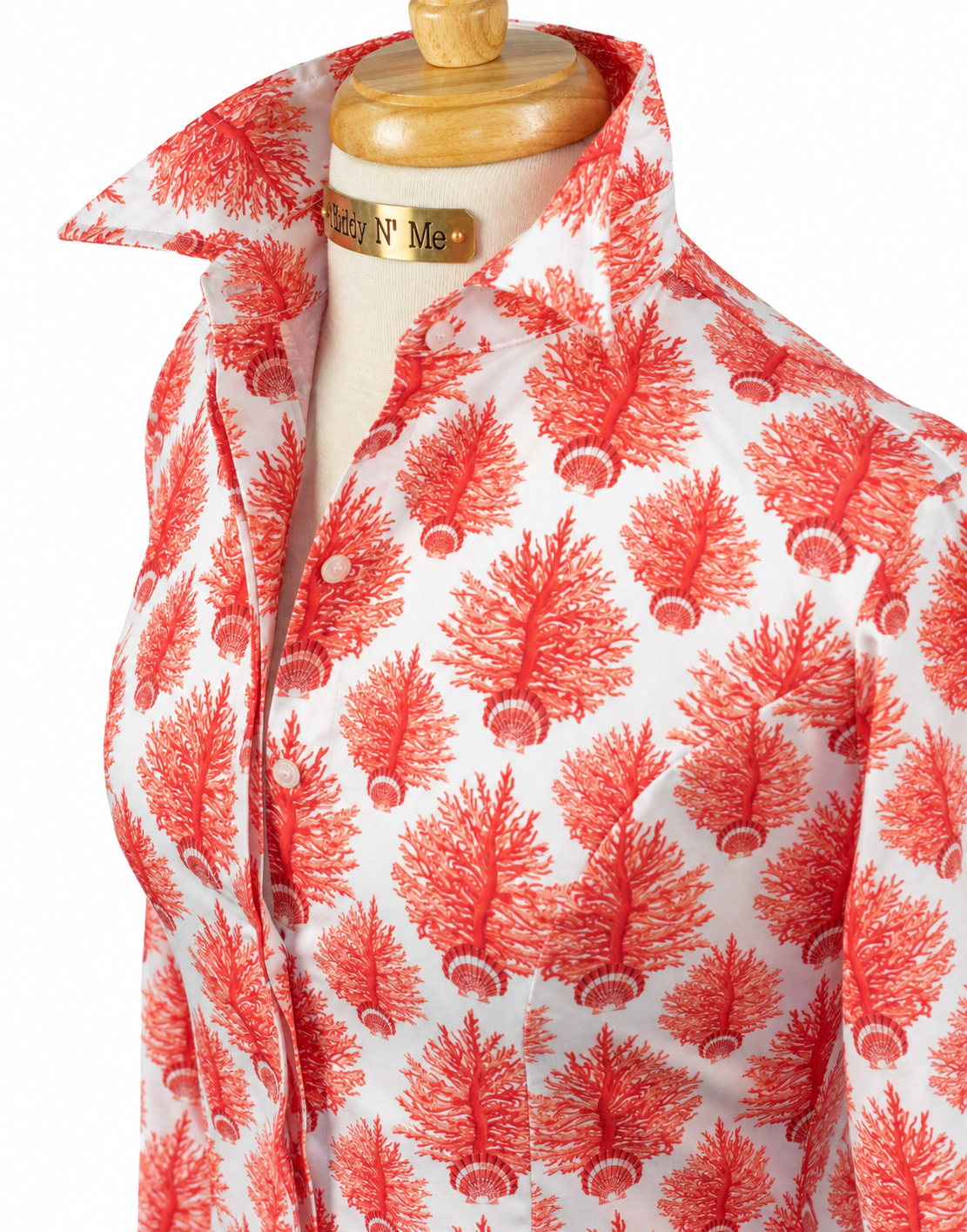 SEA BLOOMS SHIRT IN ORANGE