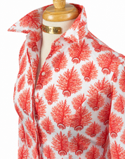 SEA BLOOMS SHIRT IN ORANGE