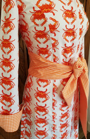 SWEET JANE IN ORANGE CRAB LOVE DRESS - Middy N' Me