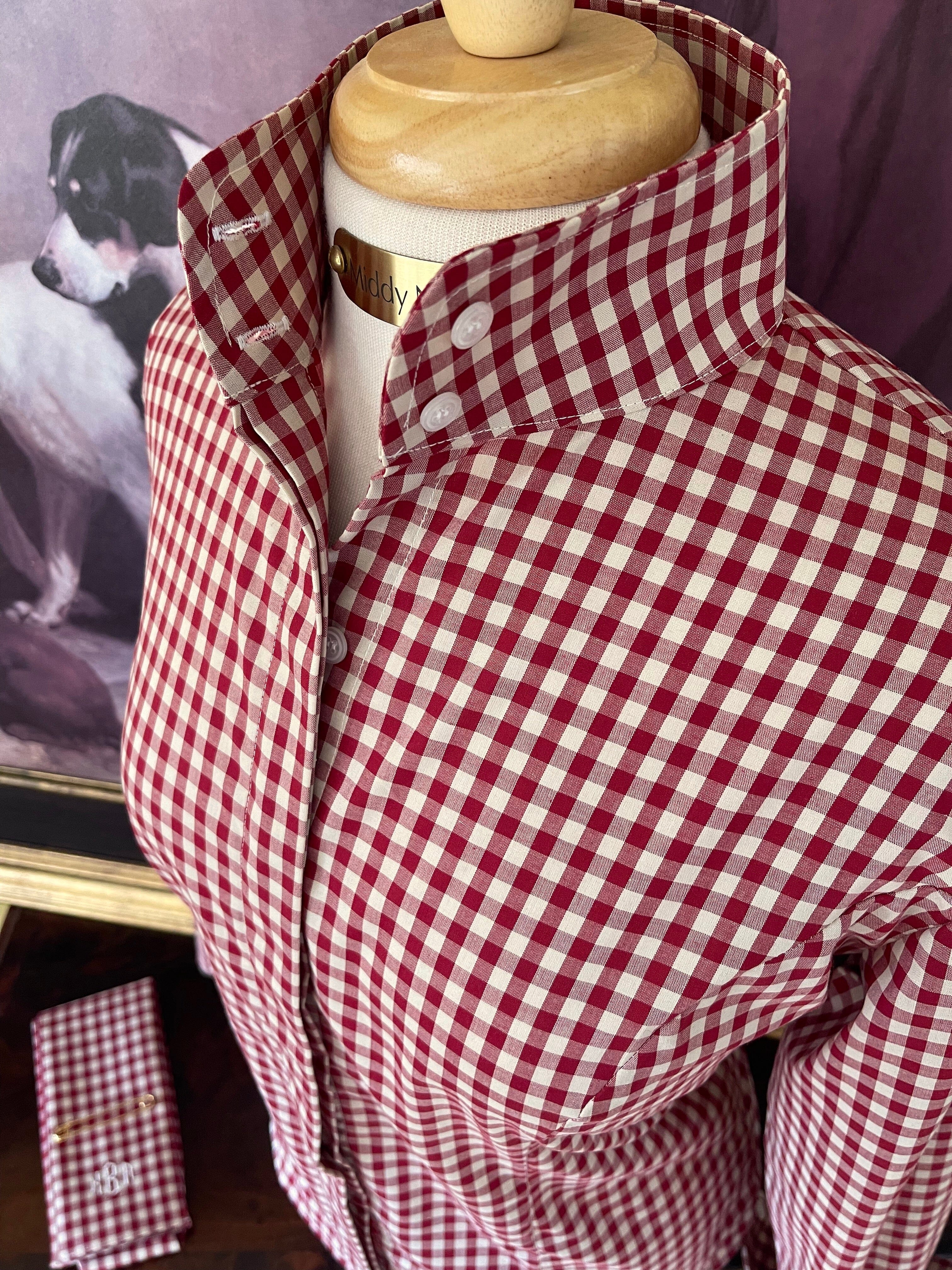 DEEP RUN SHIRT & STOCK TIE IN GARNET