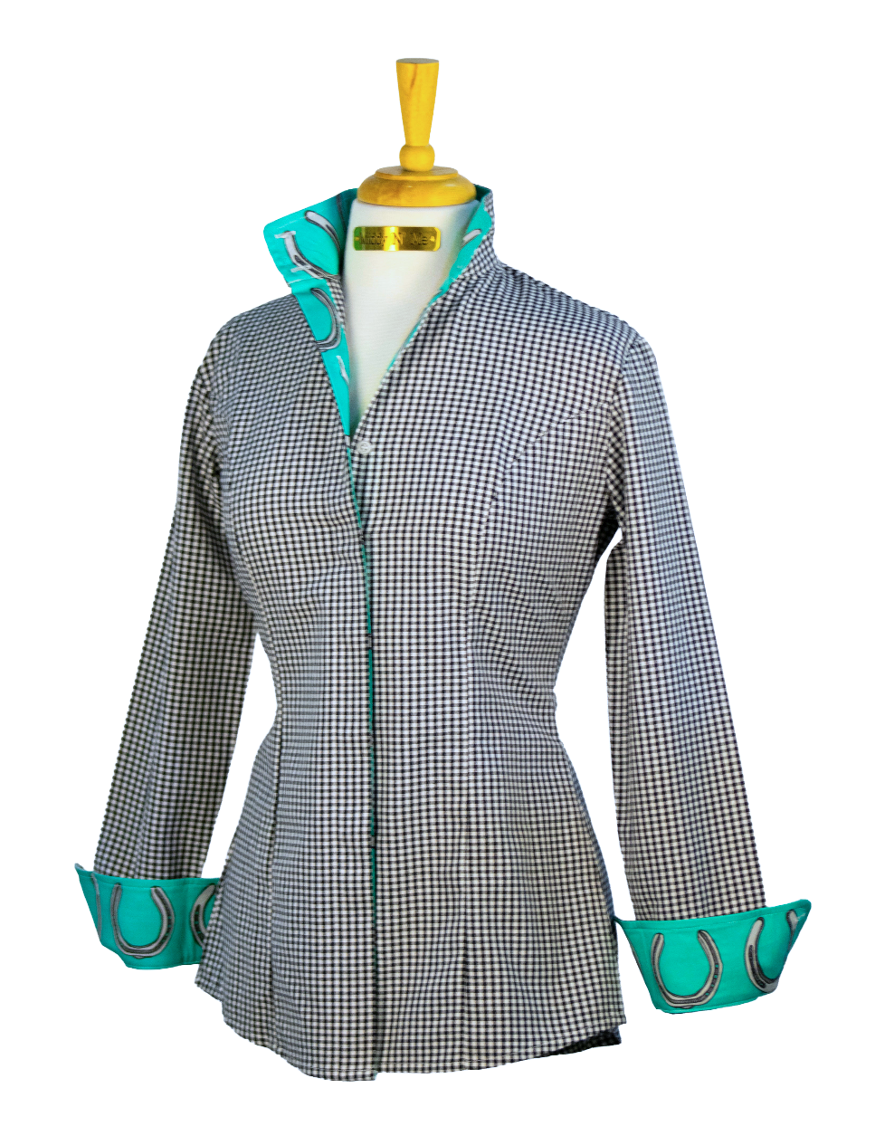 GIDDY UP SHIRT ON BLACK GINGHAM