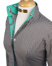 GIDDY UP SHIRT ON BLACK GINGHAM
