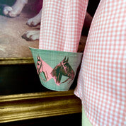 HORSE COUNTRY ON PERFECT PINK GINGHAM