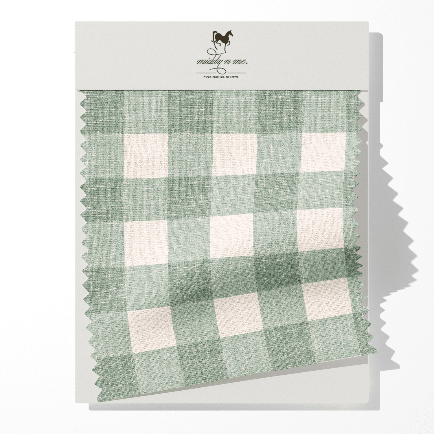 1"GINGHAM FABRIC IN SAGE - Middy N' Me