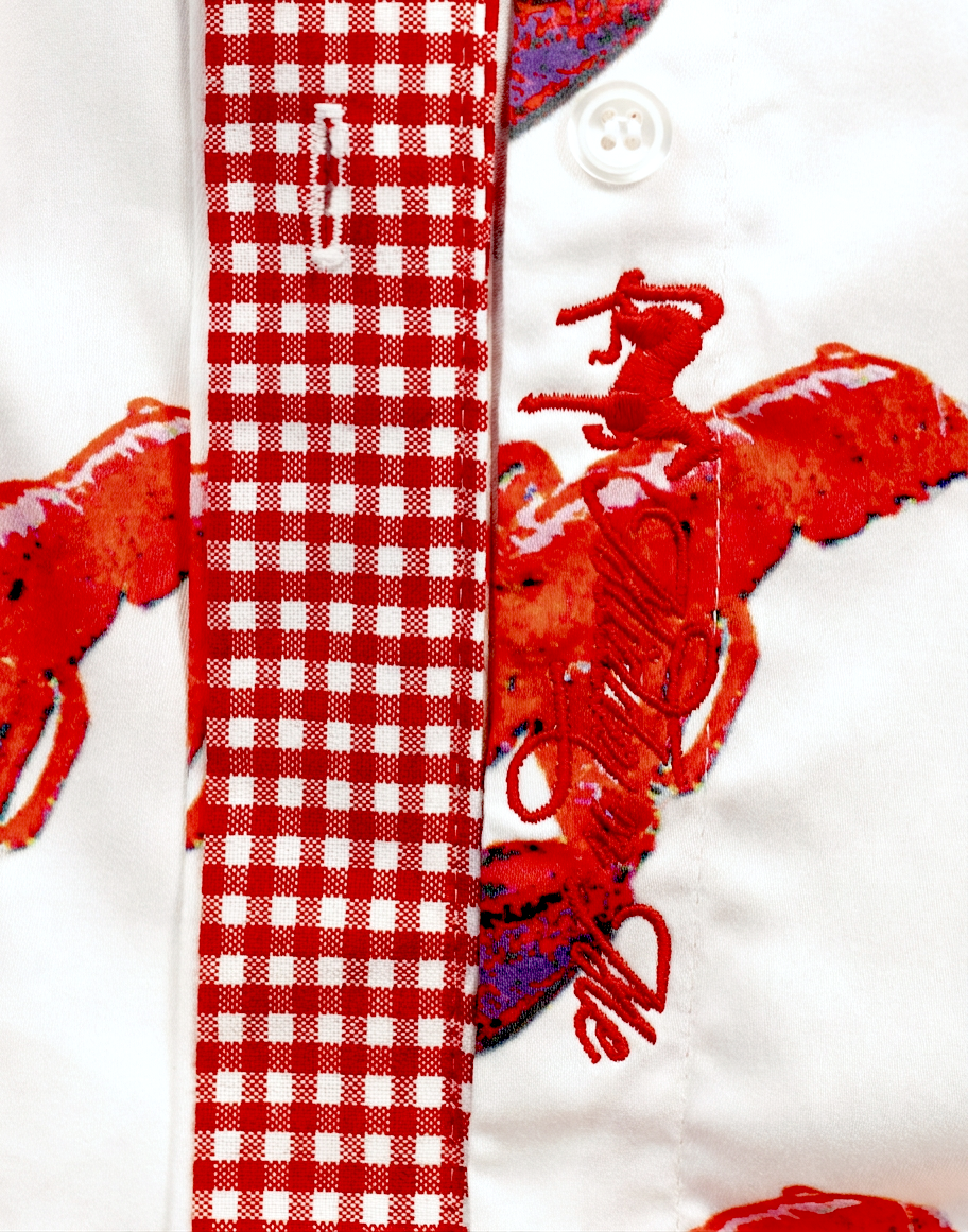 LOBSTA LOVE SHIRT IN RED