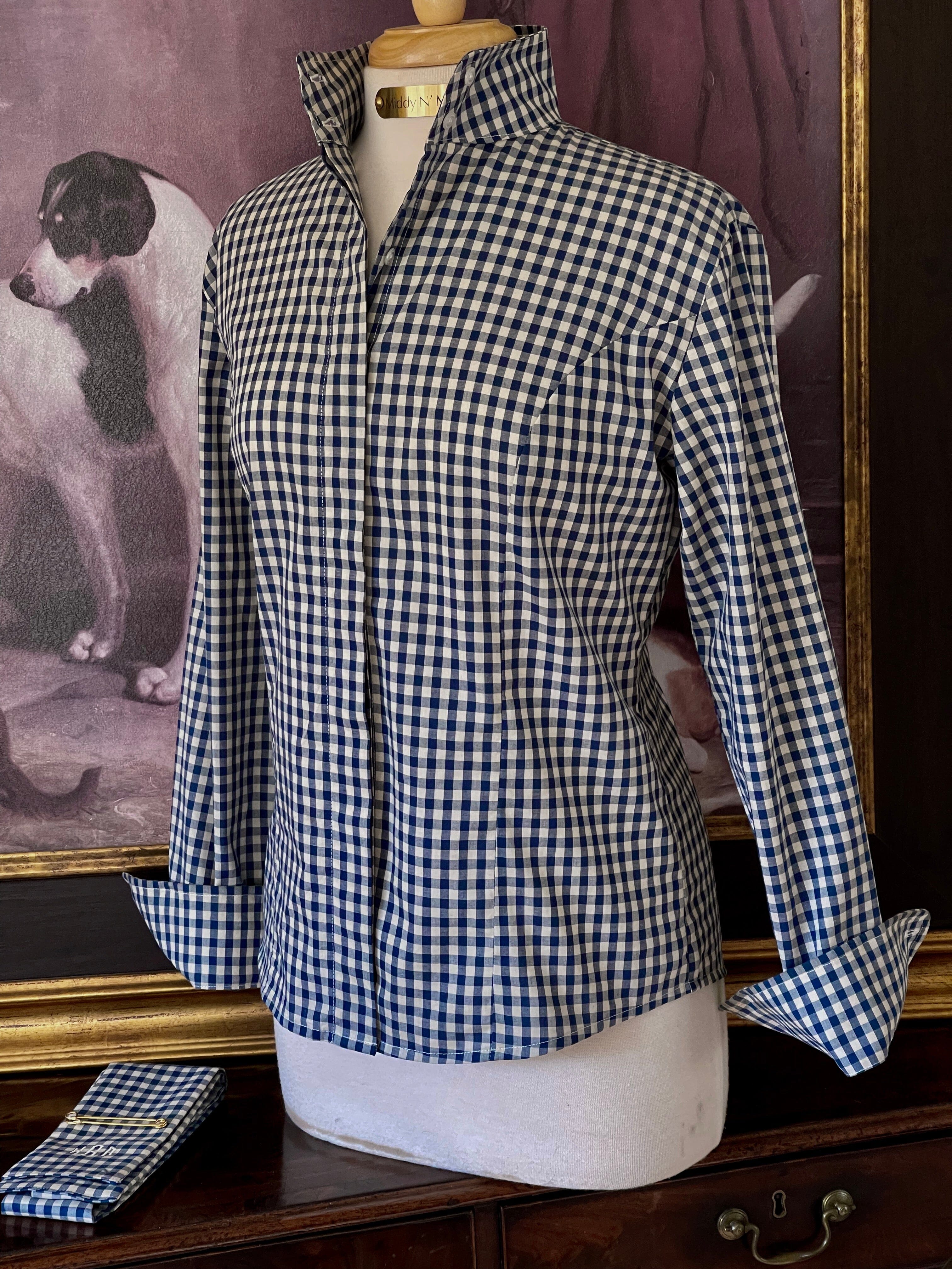 DEEP RUN SHIRT & STOCK TIE IN NAVY