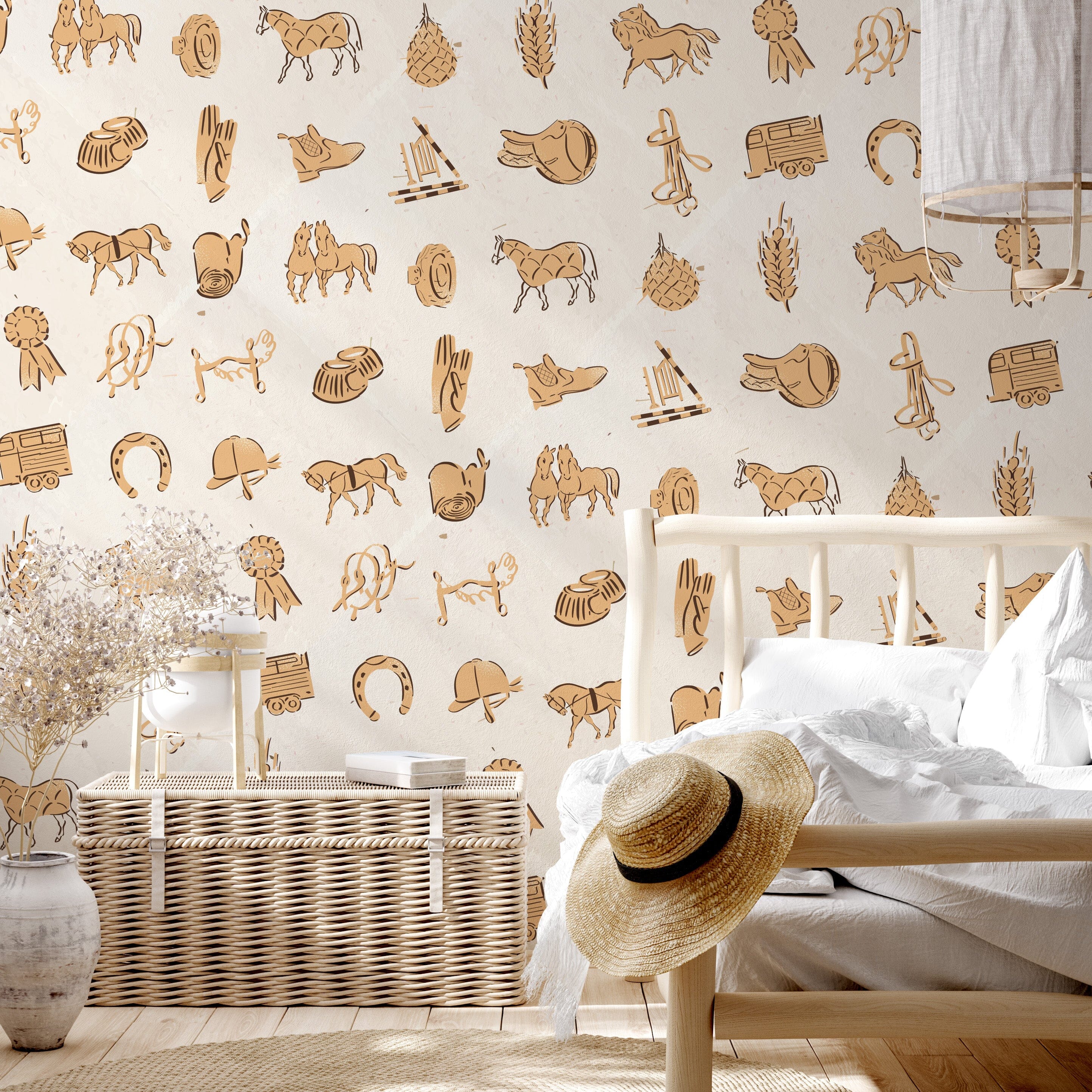 LUCKY GIRL WALLPAPER IN BUCKSKIN - Middy N' Me