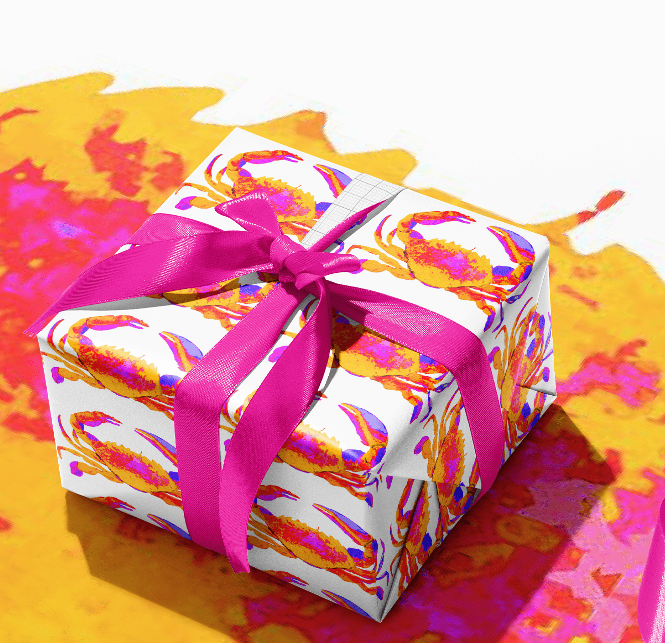 ORANGE CRAB LOVE GIFT WRAP - Middy N' Me