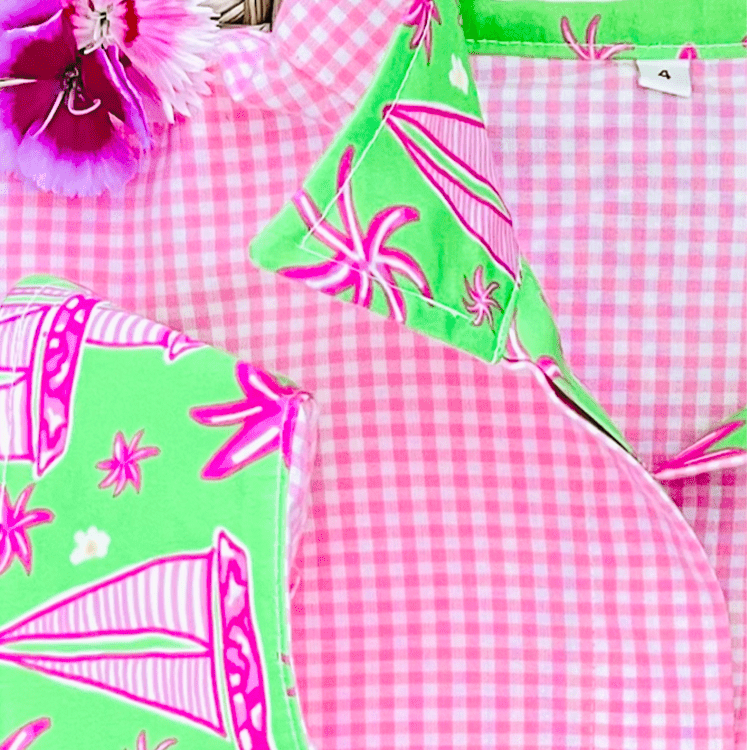 SAIL AWAY ON PINK GINGHAM - Middy N' Me