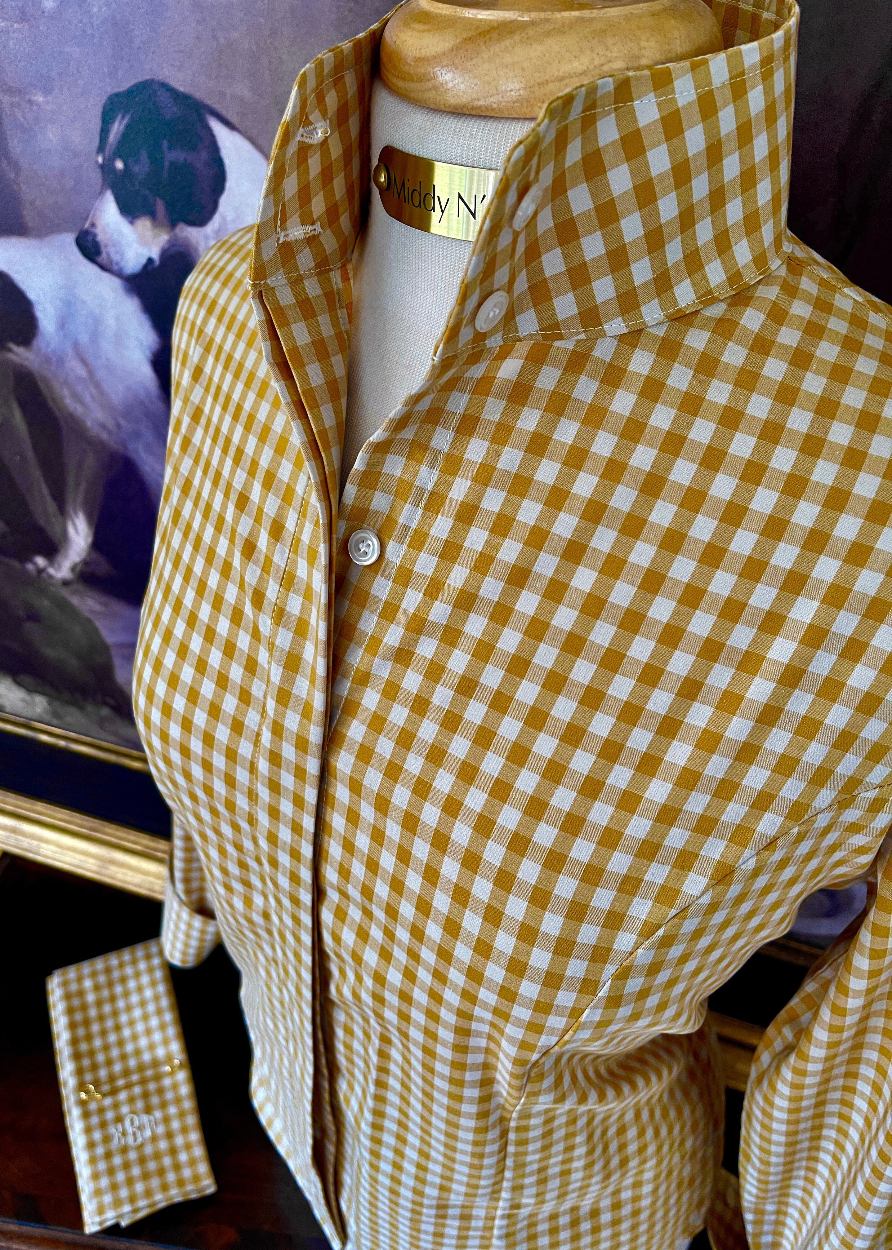 DEEP RUN SHIRT & STOCK TIE IN SUNFLOWER