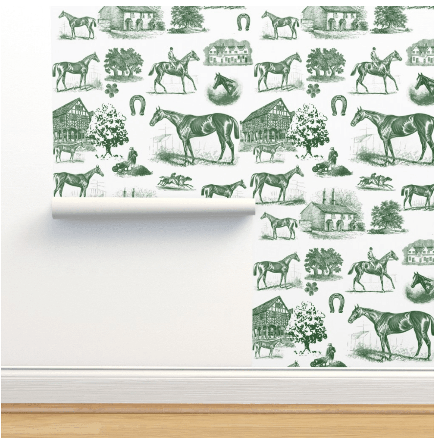 EQ TOILE WALLPAPER IN PINE - Middy N' Me