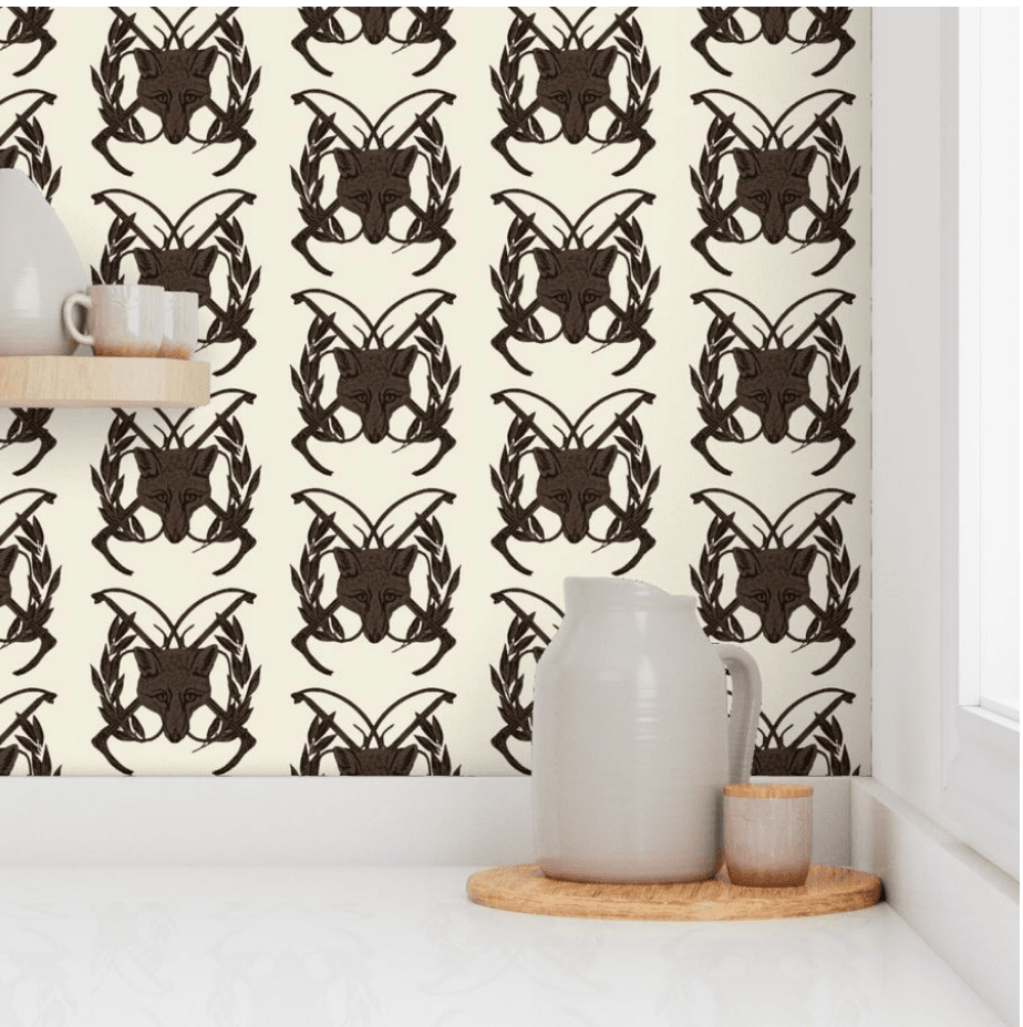 KESWICK WALLPAPER IN COFFEE - Middy N' Me