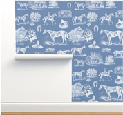 EQ TOILE WALLPAPER IN WEDGEWOOD - Middy N' Me