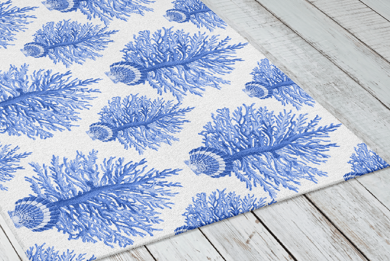 SEA BLOOMS RUG IN BLUE - Middy N' Me