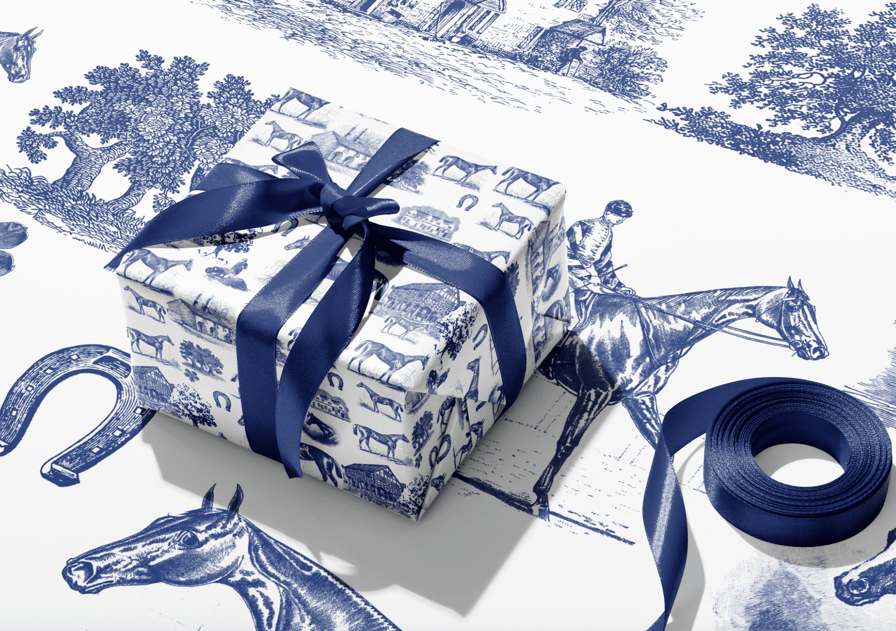 COUNTRY LIVING GIFT WRAP IN NAVY - Middy N' Me