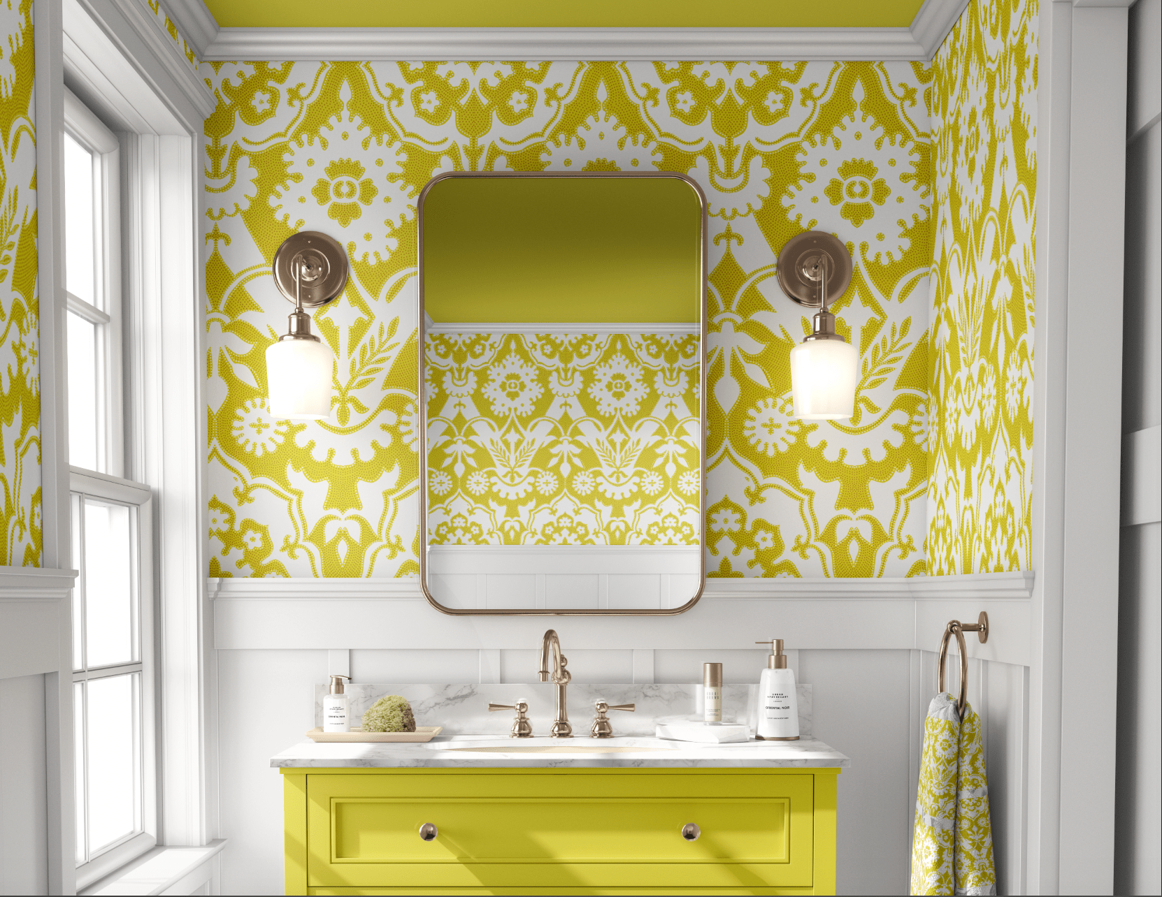 KING STREET WALLPAPER IN LEMON - Middy N' Me