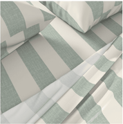 CABANA STRIPE DUVET IN SAGE