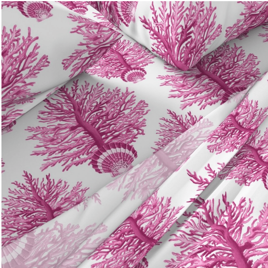 SEA BLOOMS DUVET IN PINK