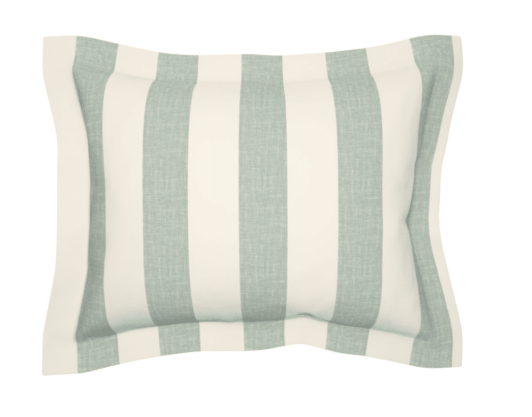 CABANA STRIPE DUVET IN SAGE