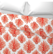 SEA BLOOMS DUVET IN ORANGE