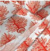 SEA BLOOMS DUVET IN ORANGE
