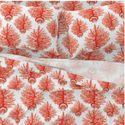 SEA BLOOMS DUVET IN ORANGE