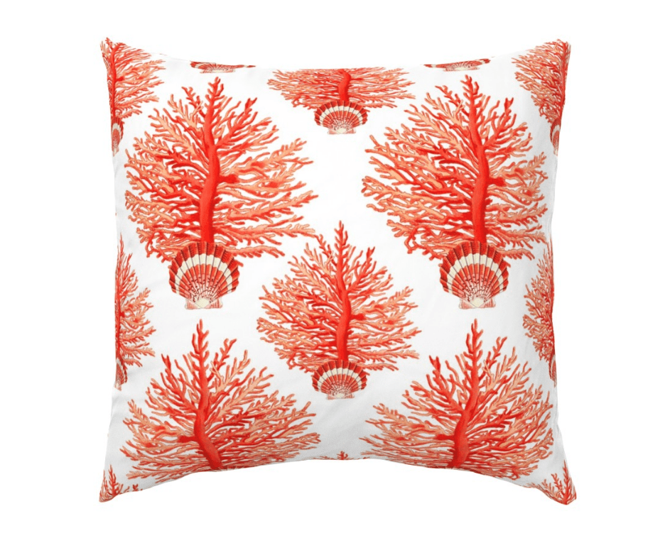 SEA BLOOMS DUVET IN ORANGE