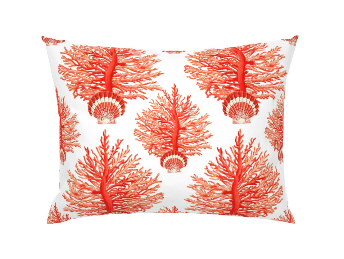 SEA BLOOMS DUVET IN ORANGE