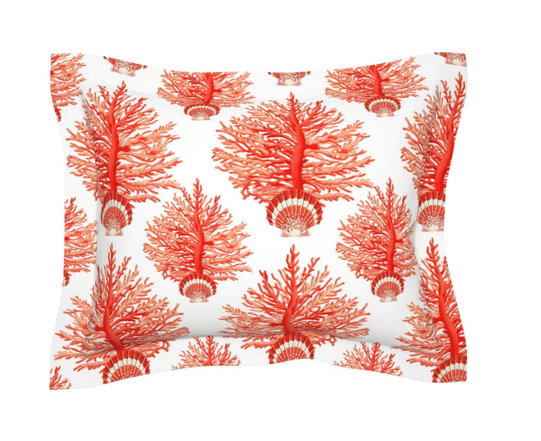 SEA BLOOMS DUVET IN ORANGE