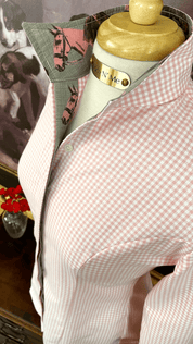 HORSE COUNTRY SHIRT ON PERFECT PINK GINGHAM