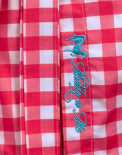 SWEET MELISSA SHIRT IN FUCHSIA GINGHAM