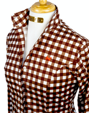 SWEET MELISSA SHIRT IN CHOCOLATE GINGHAM