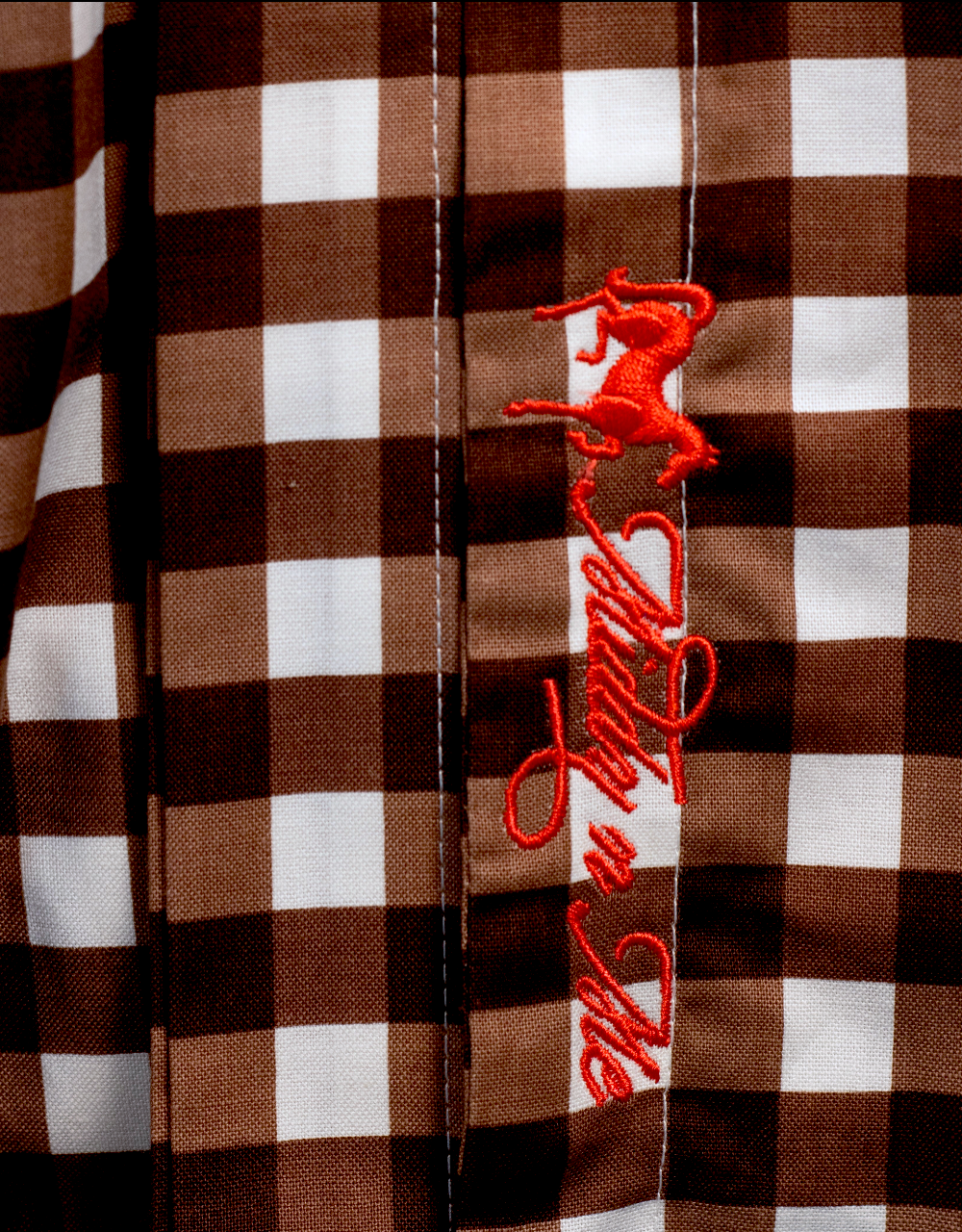 SWEET MELISSA SHIRT IN CHOCOLATE GINGHAM