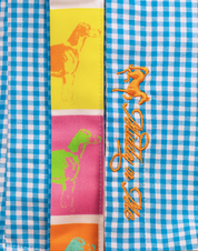 WARE HOUND SHIRT ON TURQUOISE GINGHAM