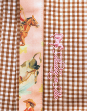 RIDE EM' COWGIRL SHIRT IN CHOCOLATE GINGHAM