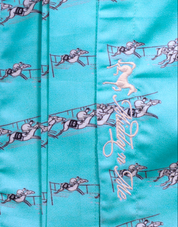 TIFFANY RACE HORSES DRESS WITH SASH