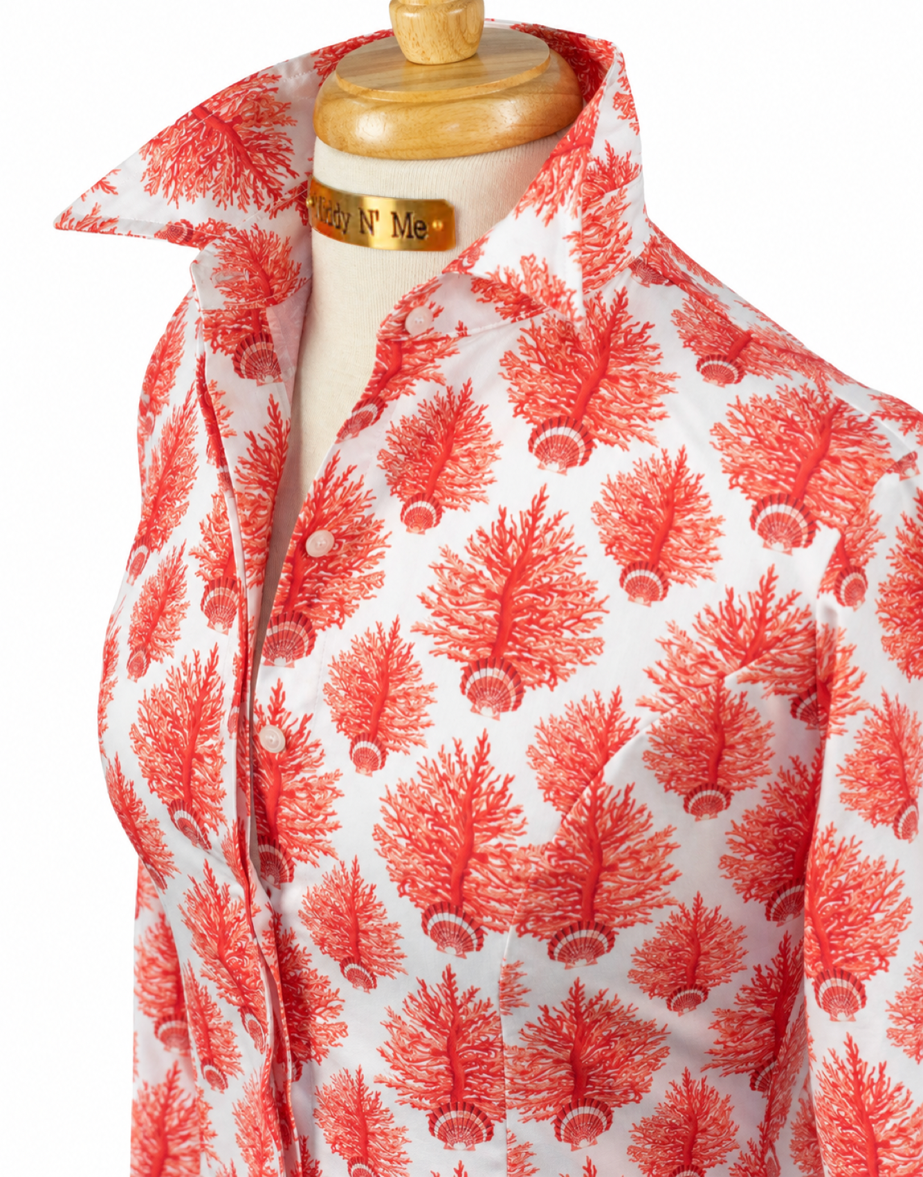 SEA BLOOMS SHIRT IN ORANGE