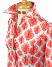 SEA BLOOMS SHIRT IN ORANGE