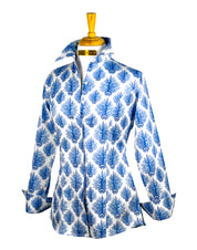 SEA BLOOMS SHIRT IN BLUE