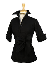 SUMMER RIDE SHIRT IN BLACK WITH SASH