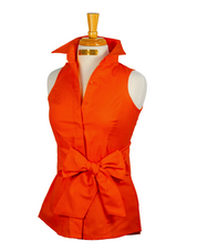 SUMMER RIDE SHIRT IN TANGERINE