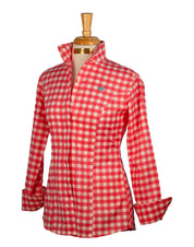 SWEET MELISSA SHIRT IN FUCHSIA GINGHAM
