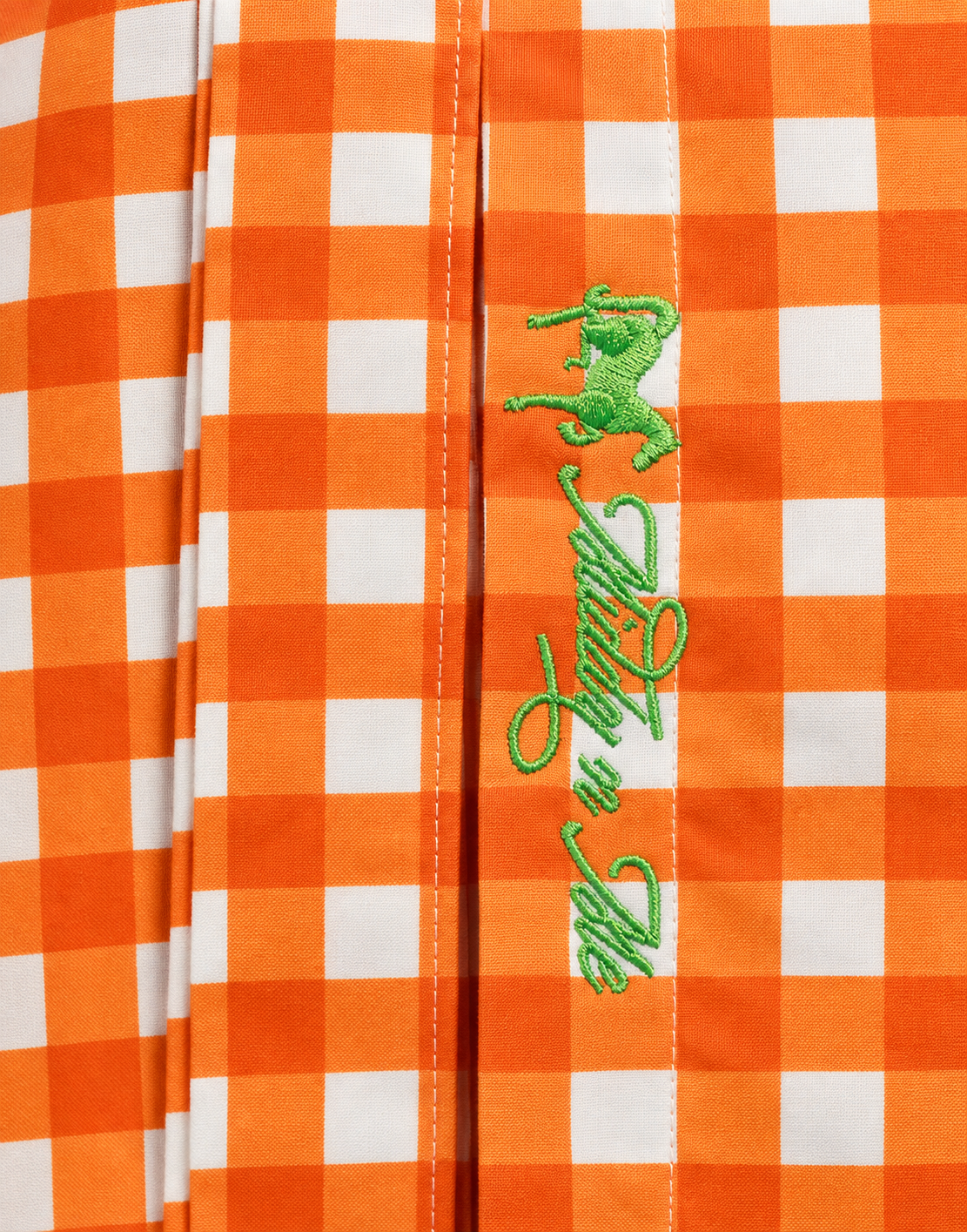 SWEET MELISSA SHIRT IN TANGERINE GINGHAM