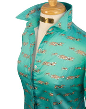 TIFFANY RACE HORSES DRESS WITH SASH