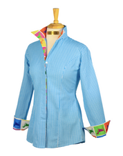 WARE HOUND SHIRT ON TURQUOISE GINGHAM