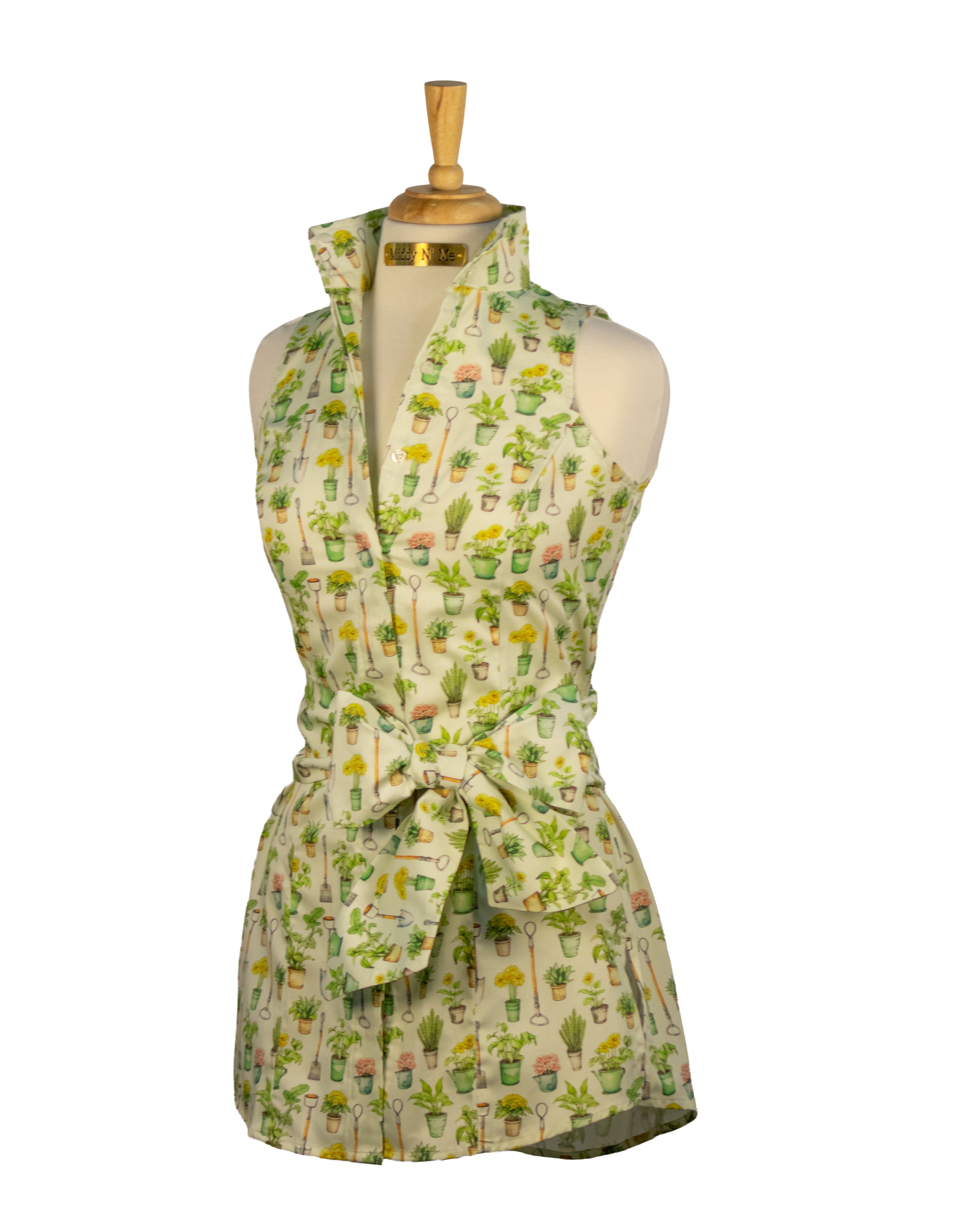 GARDEN GIRL TUNIC WITH SASH / SIZE 4 / 32" / SLEEVELESS