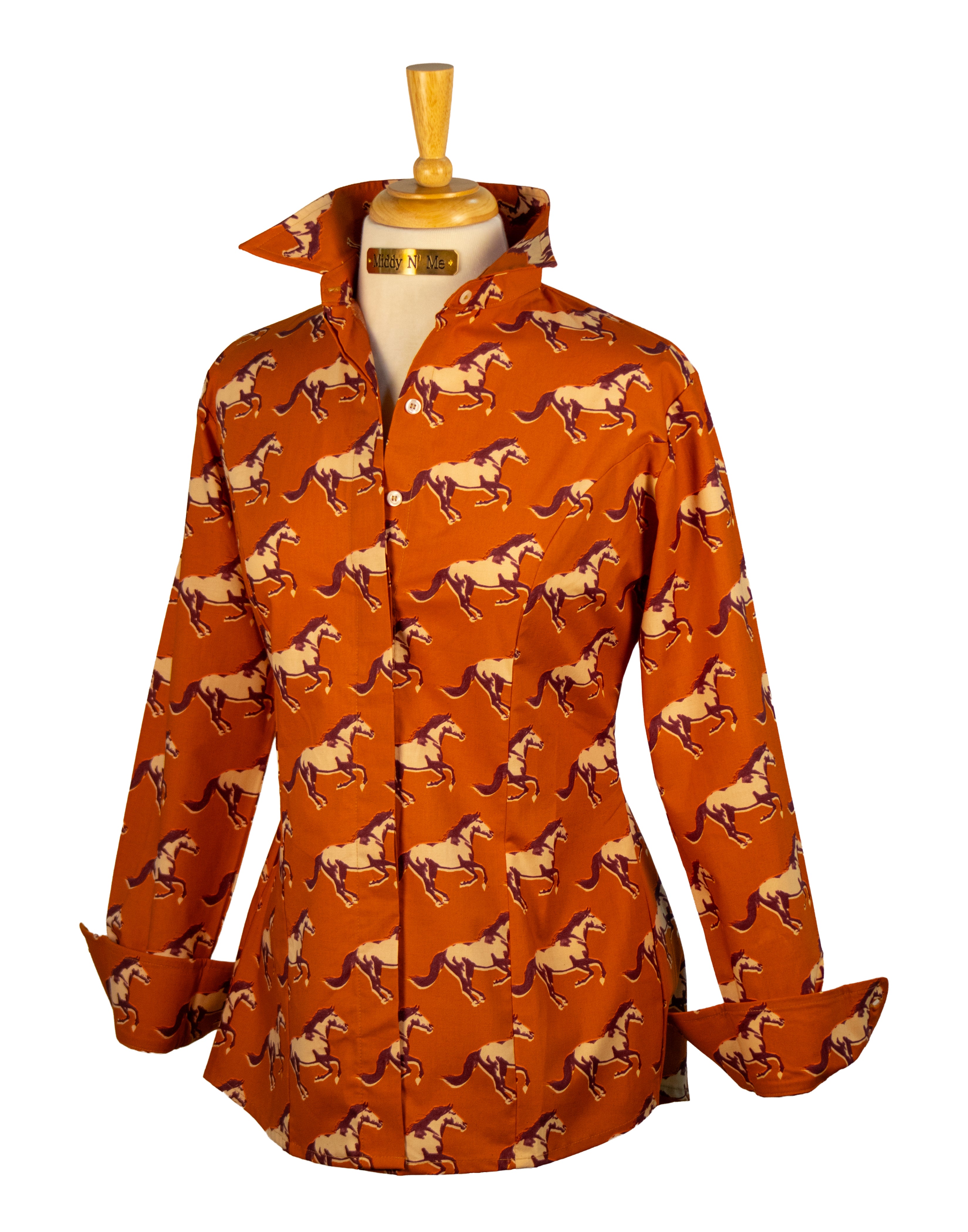 MUSTANG LOVE SHIRT IN SPICE / SIZE 4 / 28" / LONG SLEEVE