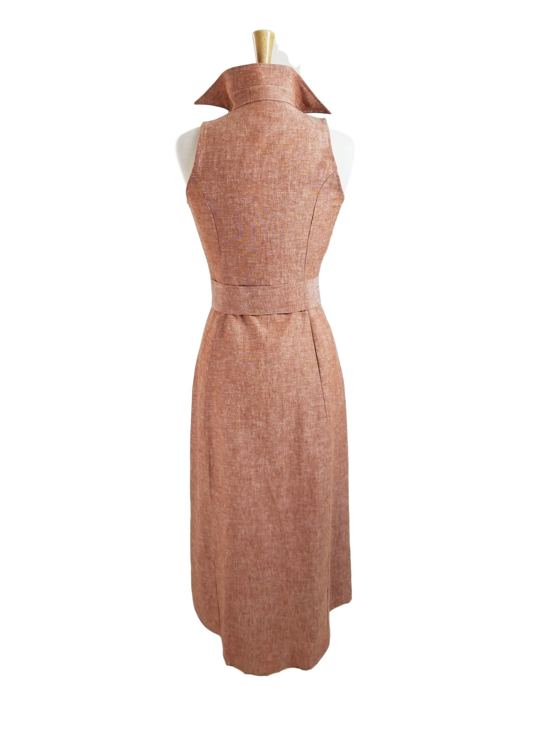 CANYON LINEN DRESS IN RED ROCK - Middy N' Me